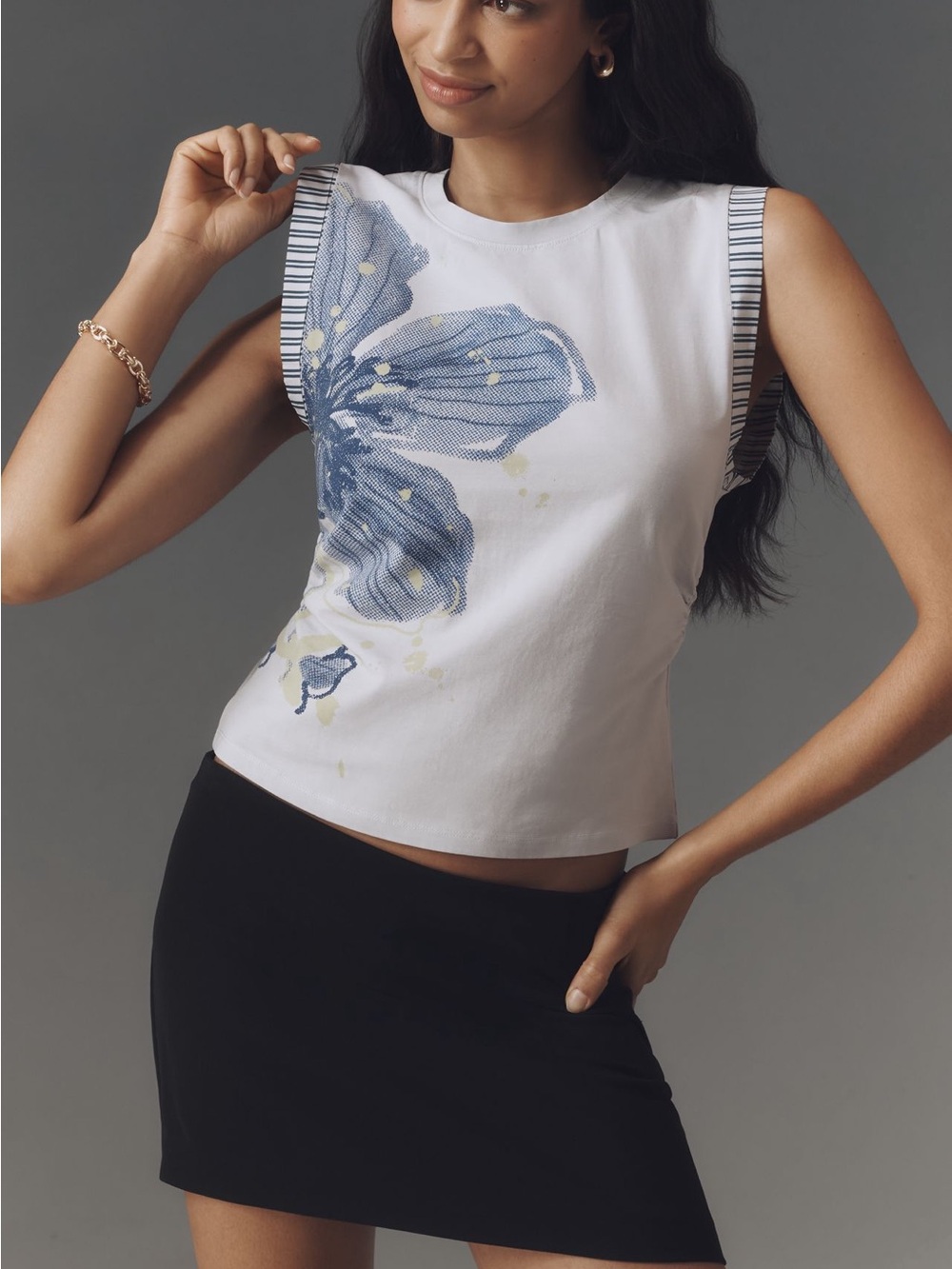 Pilcro Crew Neck Sleeveless Muscle Tee